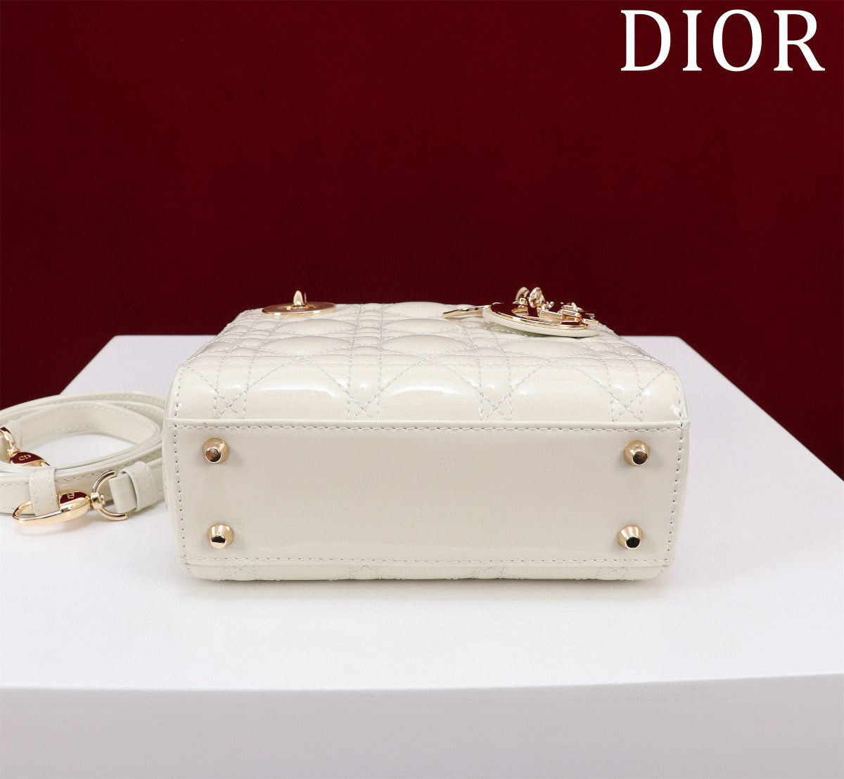 Mini Lady 17 My ABC White Patent Calfskin
