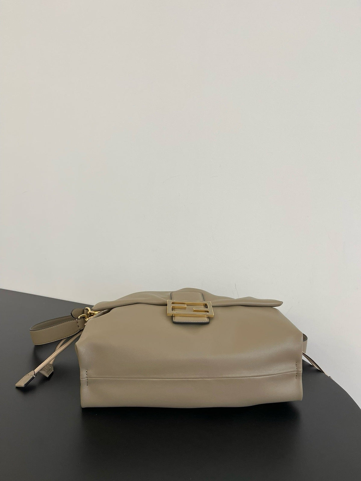 FF Mamma Baguette Bag Large 31cm in Grey Lambskin