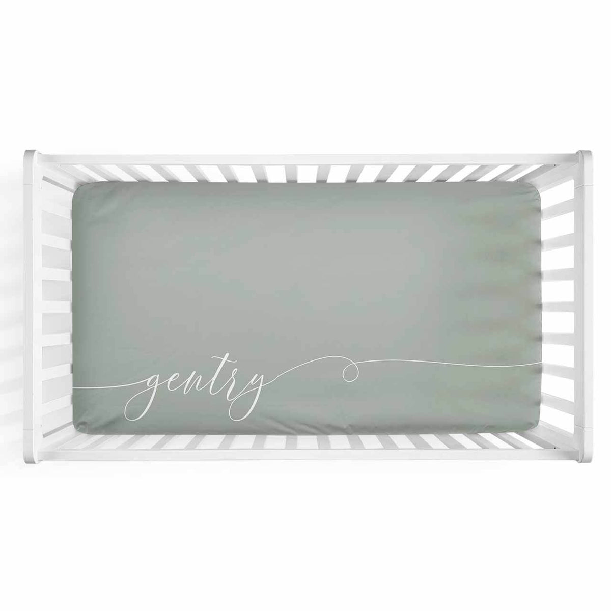 Color Story | Moss Personalized Crib Sheet