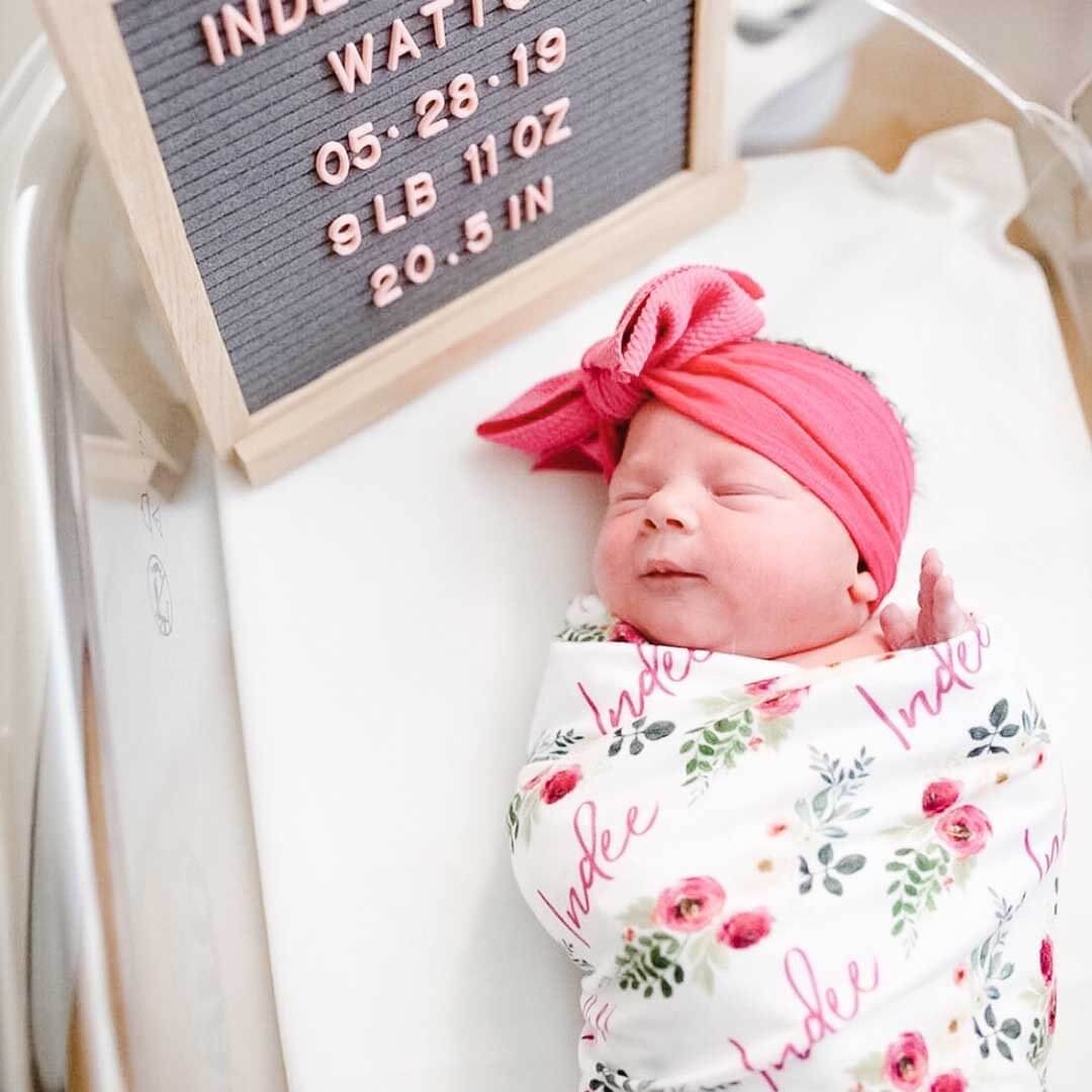 Franny's Farmhouse Personalized Baby Name Swaddle Blanket