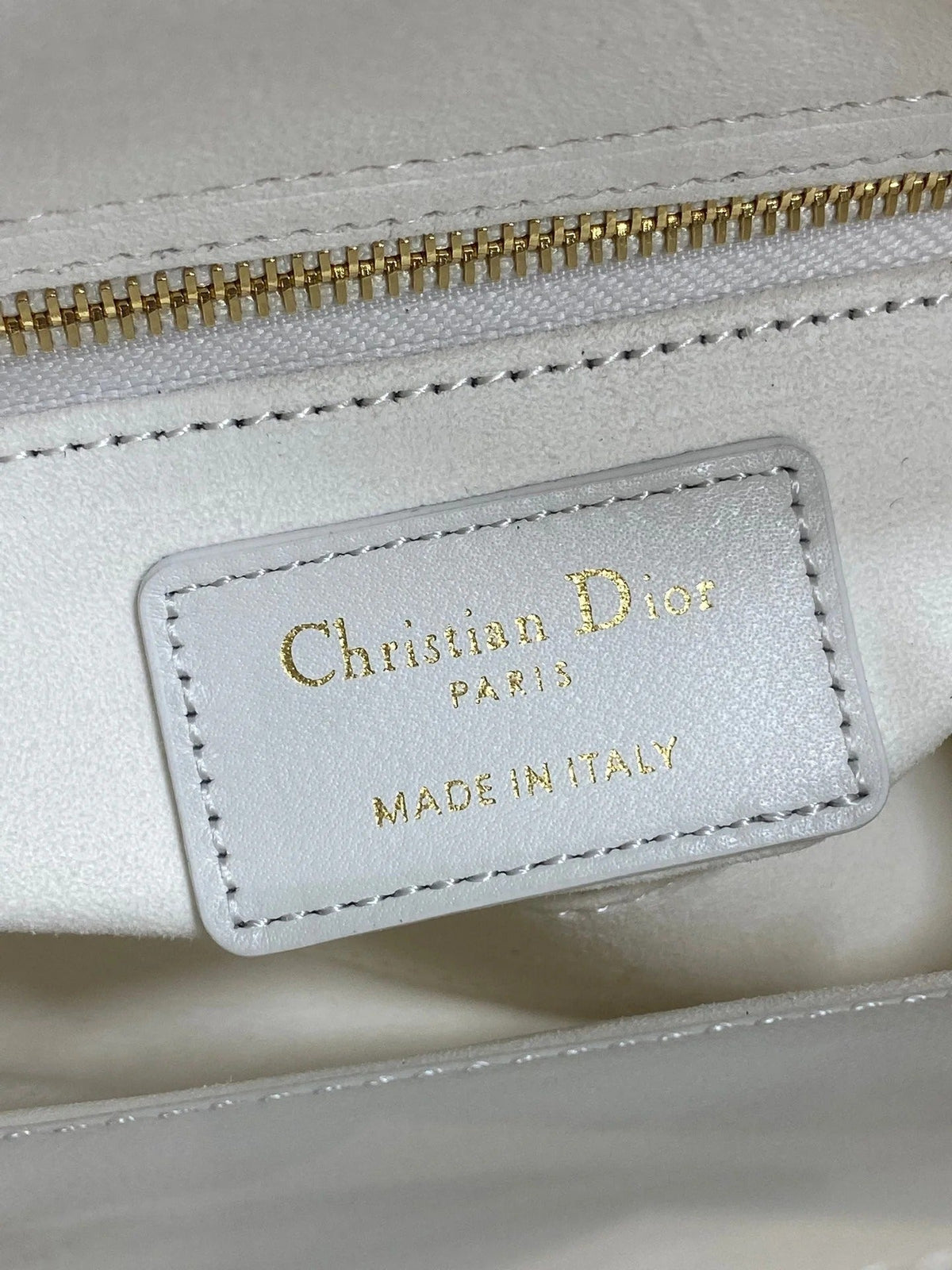 Dior 2026 Mini Lady Dior Bag White Black Lambskin 284137