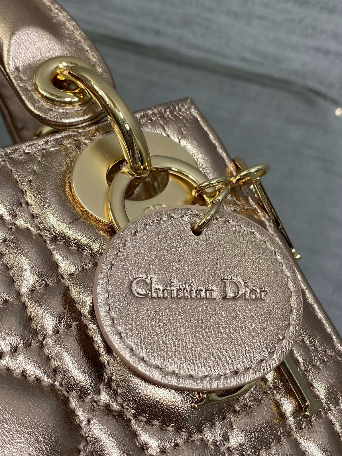 Dior 2026 Mini Lady Dior Bag Rose Gold Lambskin 270518